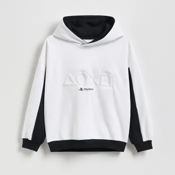 Chlapecká mikina Reserved - Mikina s kapucí Playstation - bílá - 990FJ-00X - 990FJ-00X-170