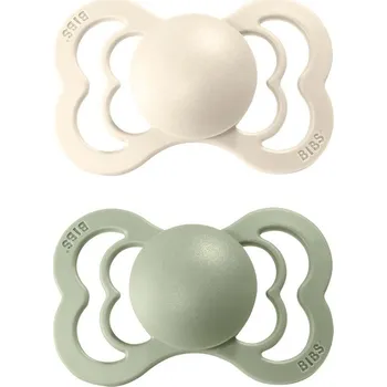 BIBS Supreme Natural Rubber Size 2: 6+ months dudlík Ivory / Sage 2 ks