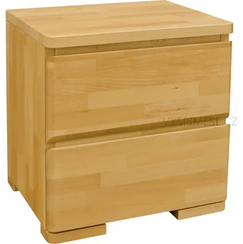 Noční stolek Purtex noční stolek dvou zásuvkový LUX Buk, Bílá