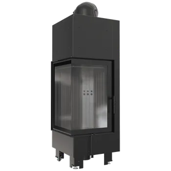 Krbová vložka Krbová vložka z oceli KRATKI MBN levá 10 kW, průměr 200 černá Thermotec MBN/680/L/BS/BLACK