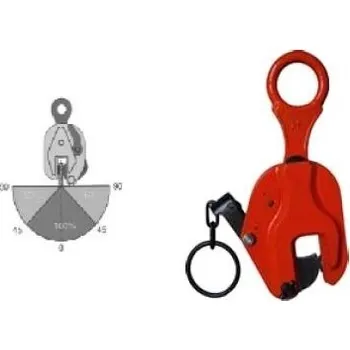 Truhlářská svěrka Svěrka jeřábová vertikální pro manipulaci s plechy, 3 tuny