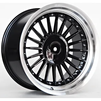 Alu kolo Alu kola Replica Steel 8X17 5X120 ET20 74,1 Black Machined Lip Chrome Rivets
