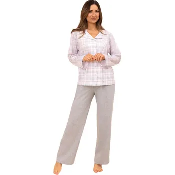 Dámská móda Dámské rozepínací pyžamo REGINA 727 šedá M 0