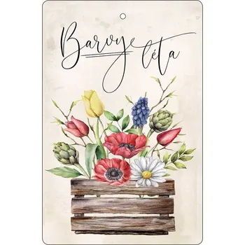 Aroma difuzér Aromatická karta velká 10,5 x 16 cm - Barvy léta