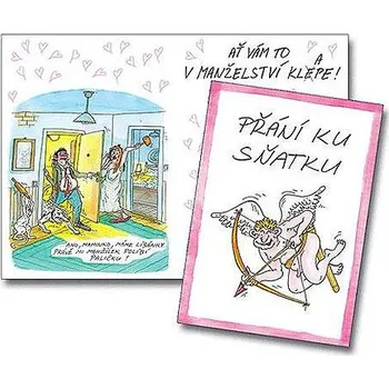 Přání do obálky k sňatku pro novomanžele A5