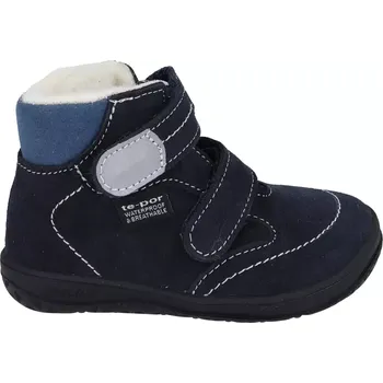 Dívčí tenisky Jonap zimní barefoot boty B5 tmavě modré - vlna 26