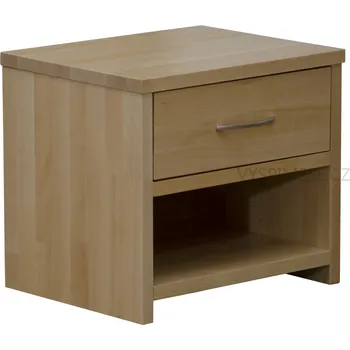 Noční stolek Purtex noční stolek jedna zásuvka Obi Buk, Tabák