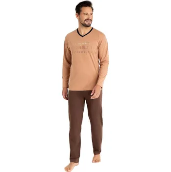 Pánská móda Pánské pyžamo REGINA 495 béžová L 0