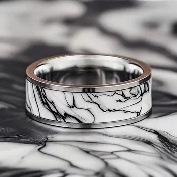 Prsten Prsten mramor (ocelový)