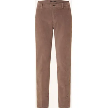 Pánské kalhoty Windsor. Pánské Sametové Chino Kalhoty Cino Slim Fit, hnědá, 52