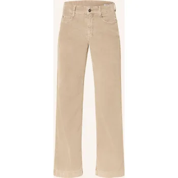 Mac Dámské Manšestrové Kalhoty Wide, béžová, 52