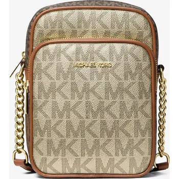 Kabelka MICHAEL KORS metalická dámská kabelka, crossbody hnědá logová