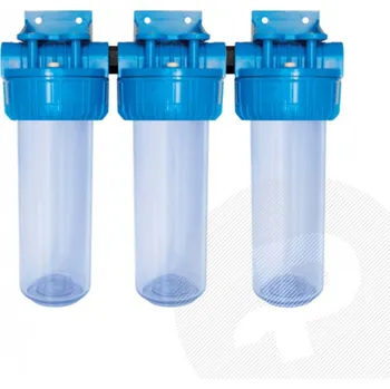 vodní filtr WATER PRESS | WP FILTR TRIPLEX 9 3/4“ - 1“, modrý, transparentní SAN AT17543