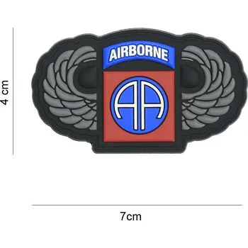 Nášivka 101 INC® Nášivka 3D PVC 82nd Airborne silver wings