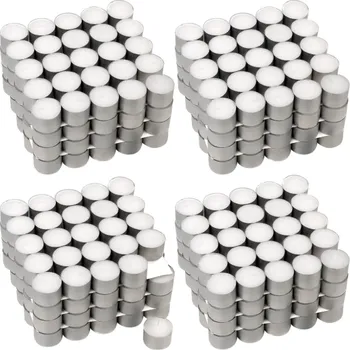 Svíčka Bílé čajové svíčky, bez parfémů, 8 h hoření, 400 ks