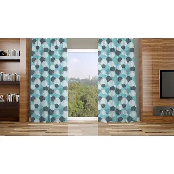 Dekorativní polštářek Orbytex Zatemňovací závěs hotový - Iris tyrkysová Rozměry: povláček na polštářek 40x40 na zip (bez výplně)