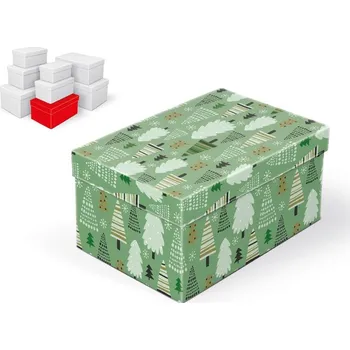 Krabice dárková vánoční B-V006-E 24x16x12cm