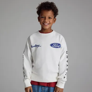 Chlapecká mikina Reserved - Bavlněná mikina Ford - krémová - 587FJ-01X - 587FJ-01X-128