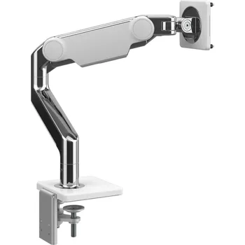 Držák monitoru Humanscale M10 stojan na těžký monitor upevnění na svěrku bílá-leštěný hliník