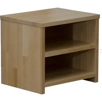 Noční stolek Purtex noční stolek policový Obi Buk, Černá