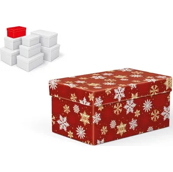 Dárková krabička Krabice dárková vánoční B-V010-B 18x11x9cm