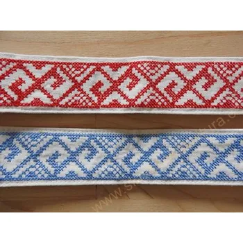 Opasek Vyšívaný pásek Slavec Barvy: Červená