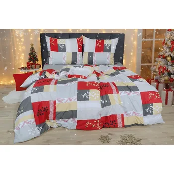 Povlečení Povlečení mikrosatén 4dílné PASKA červené