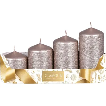 Svíčka Svíčky do adventního věnce Taurus, ø 5 cm, šampaň, 4 ks&nbsp;92130BŠ