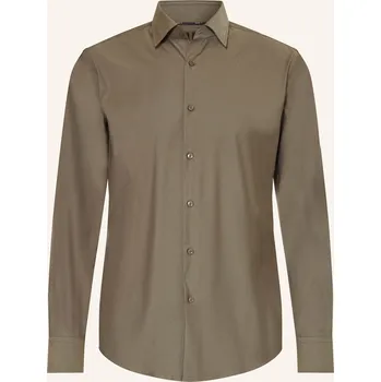 Pánská móda Boss Pánská Košile Hank Slim Fit, khaki, 44