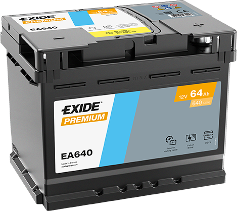 Exide Premium 12V 64Ah 640A EA640 nabitá autobaterie + Tableta do ostřikovačů (2 ks) + možný výkup staré baterie při doručení nebo v prodejně Jinočany