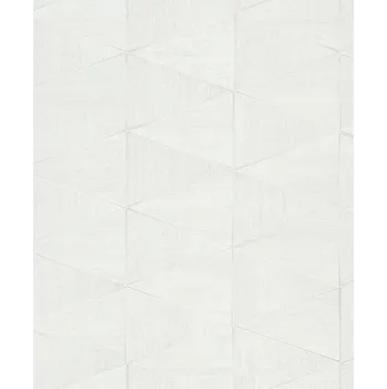 Tapeta Geometrická vliesová tapeta na zeď, bílá, dřevo, 33356, Travertino, Marburg