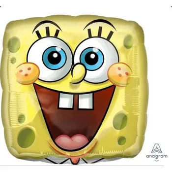 Balónek Čtverec - SpongeBob Square Face 43 cm - fóliový balónek