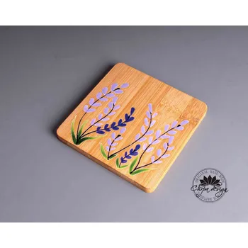 Podtácek Podtácek dřevo - levandule, potisk