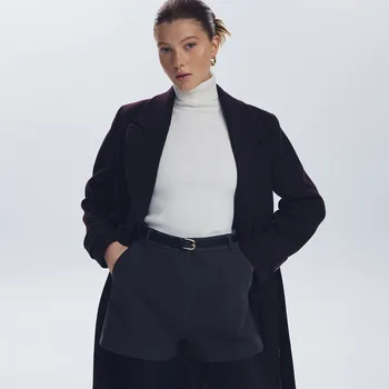 Dámské kraťasy Reserved - Kraťasy s páskem - tmavě šedá - ZR485-90M - ZR485-90M-42