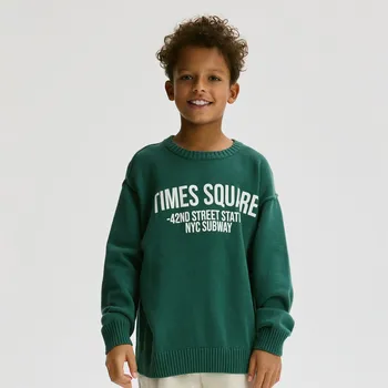 Chlapecká mikina Reserved - Bavlněný svetr - tmavě tyrkysová - 833BE-69X - 833BE-69X-140