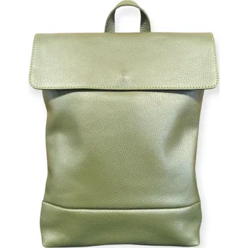 Městský batoh Vera Pelle Dámský kožený batoh zelený D74