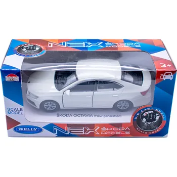 autíčko Welly NEX 1:34-1:39 Škoda Octavia White