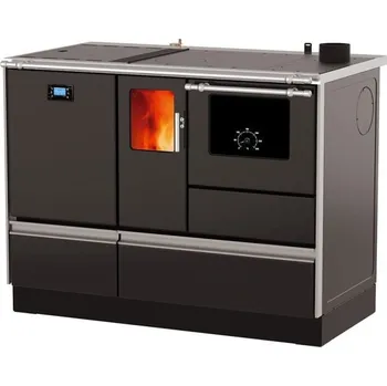 Sporák ALFA PLAM ALFA PLAM, peletový sporák s výměníkem ALFA TERM H20 ECO 20 kW, pravý, antracit + MONTÁŽ