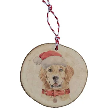 Vánoční ozdoba Dřevěná vánoční ozdoba - Retrívr