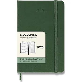 Kancelářské potřeby MOLESKINE 2026 S týdenní, tvrdé desky, zelený