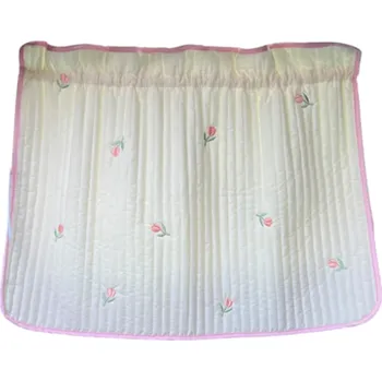 Stínítko do auta Závěs do auta s přísavkami 69 x 49 cm Bílý s růžovým tulipánovým vzorem Ochrana proti UV záření Sluneční clona pro děti