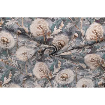 Bavlna režná abstraktní pampelišky