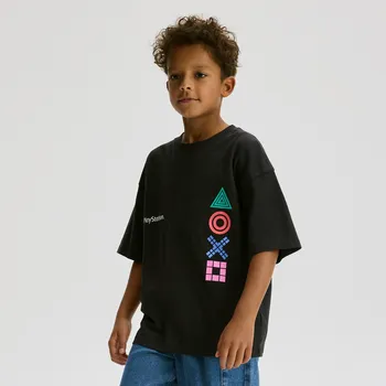 Dětská móda Reserved - Playstation tričko - černý - 058FH-99X - 058FH-99X-134