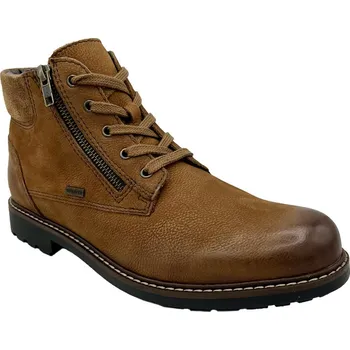 Pánská zimní obuv Klondike MH-093H44 pánské zimní boty hnědé (hnědé kotníkové boty z pravé kůže a TEX membránou)