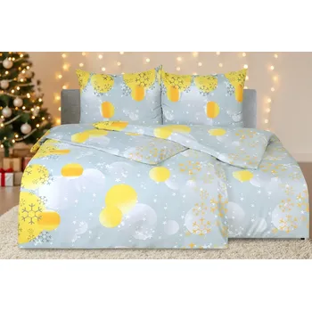 Povlečení Zimní Povlečení z mikrovlákna s bavlněným efektem KALEDA zlaté