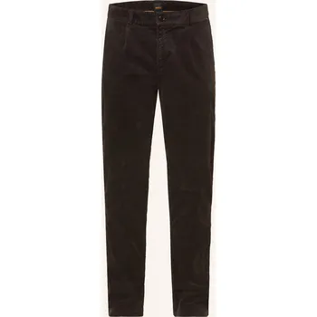 Pánské oblečení Boss Pánské Manšestrové Chino Kalhoty Tapered Fit, černá, 34