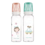 CANPOL BABIES Láhev skleněná s potiskem 240 ml