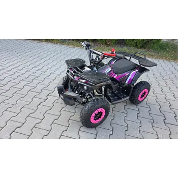 Dětská tříkolka Dětská dvoutaktní čtyřkolka ATV MiniRocket MiniHunter 49ccm, růžová