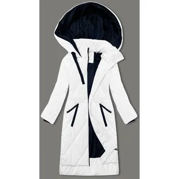 J.STYLE dlouhá dámská zimní bunda 5M3168-281 odstíny bílé L (40)