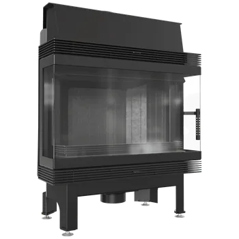 Krbová vložka Krbová vložka z oceli KRATKI BLANKA levá pravá 11 kW, průměr 180 černá Thermotec BLANKA/670/570/LP/BS/BLACK